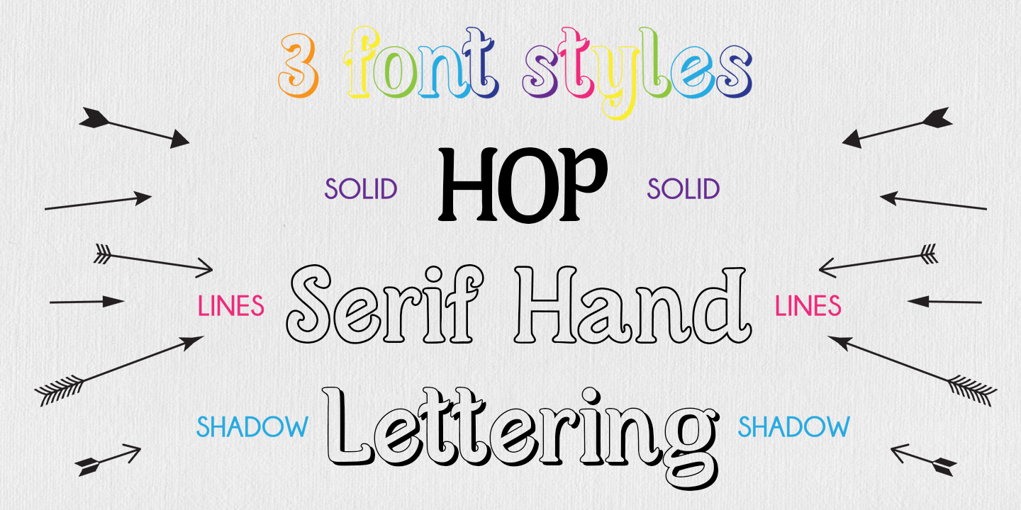 Beispiel einer Hop Serif Hand Lettering Regular-Schriftart